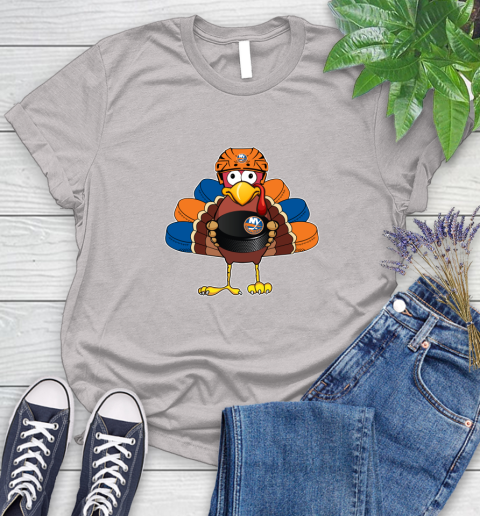 New York Islanders Turkey Thanksgiving Day Women's T-Shirt 10