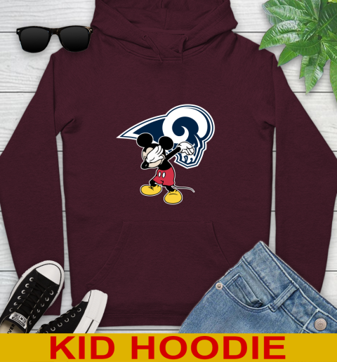 Los Angeles Rams NFL Football Dabbing Mickey Disney Sports Youth Hoodie 7