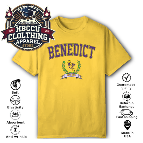 Benedict College Tigers HBCU T-Shirt lj7w benedict college tigers hbcu classic t shirt 2 front daisy HBCU Clothing Apparel