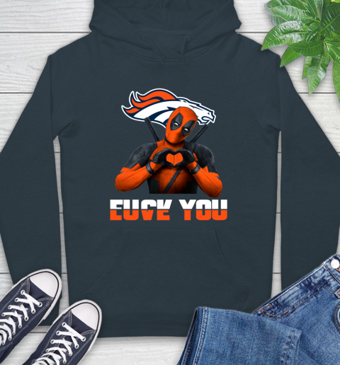 NHL Denver Broncos Deadpool Love You Fuck You Football Sports Hoodie 7