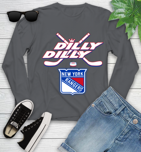 NHL New York Rangers Dilly Dilly Hockey Sports Youth Long Sleeve 8