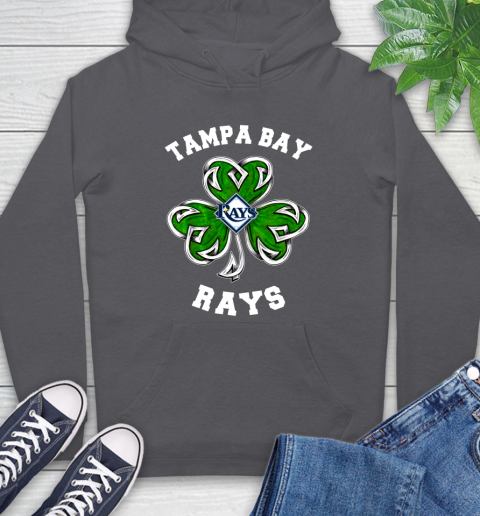 MLB Tampa Bay Rays Three Leaf Clover St Patrick's Day Baseball Sports Hoodie 7