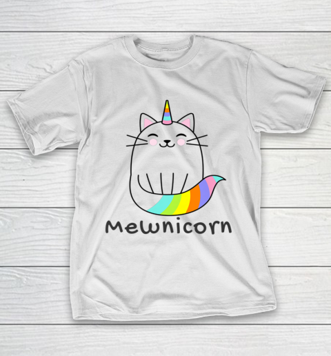 Mewnicorn cute clever design funny unicorn cat boy girl T-Shirt