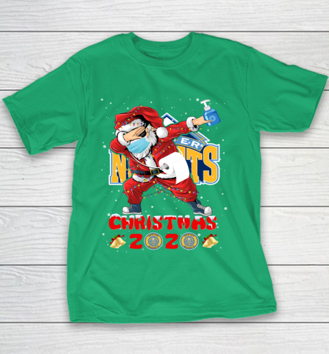 Denver Nuggets Funny Santa Claus Dabbing Christmas 2020 NBA Youth T-Shirt 3