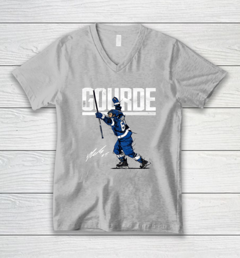 Yanni Gourde For Tampa Bay Lightning Fans V-Neck T-Shirt 3