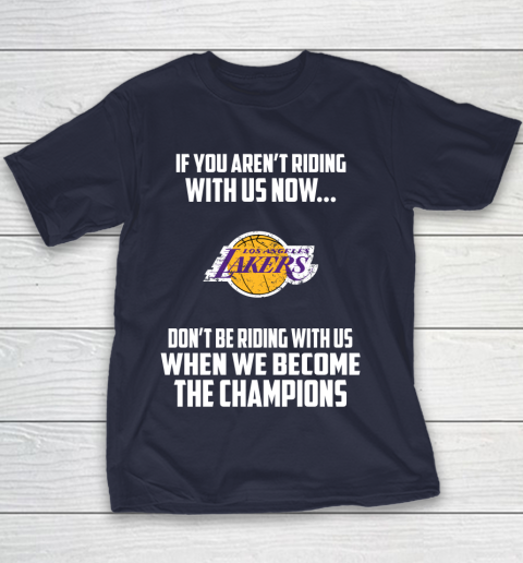 NBA Los Angeles Lakers Basketball We Become The Champions Youth T-Shirt 2