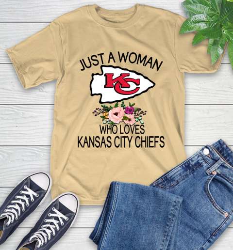 NFL Just A Woman Who Loves Kansas City Chiefs Football Sports T-Shirt 6