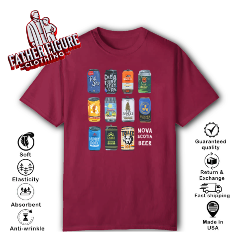 t3ls nova scotia beer classic t shirt 2 front cardinal