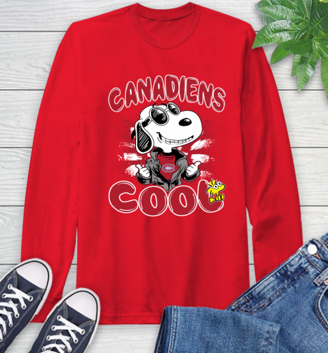 NHL Hockey Montreal Canadiens Cool Snoopy Shirt Long Sleeve T-Shirt 12