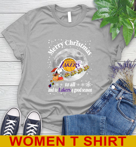 Los Angeles Lakers Merry Christmas To All And To Lakers A Good Season NBA Basketball Sports Women's T-Shirt 5
