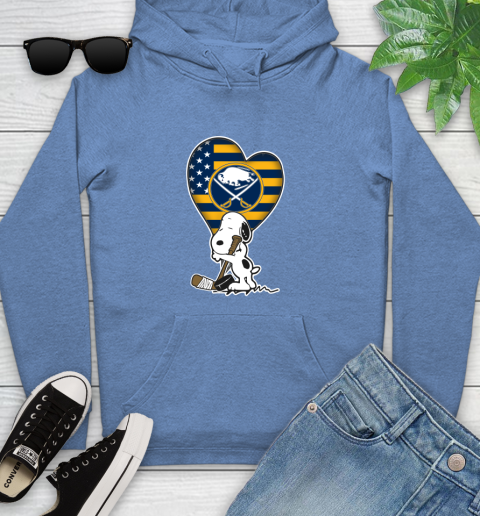 Buffalo Sabres NHL Hockey The Peanuts Movie Adorable Snoopy Youth Hoodie 12