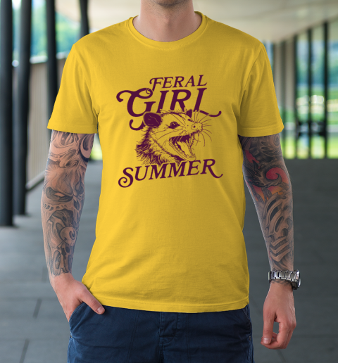 Feral Girl Summer Opossum Vintage T-Shirt 4