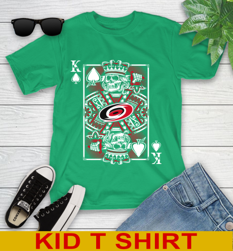 Carolina Hurricanes NHL Hockey The King Of Spades Death Cards Shirt Youth T-Shirt 7
