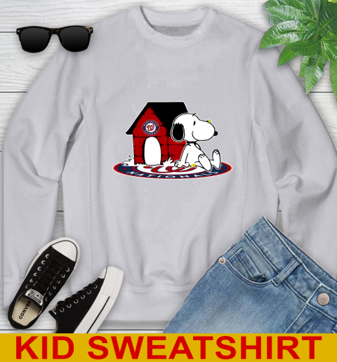 MLB Baseball Washington Nationals Snoopy The Peanuts Movie Shirt Youth Sweatshirt 4