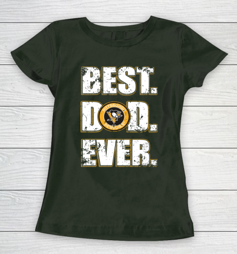 NHL Pittsburgh Penguins Hockey Best Dad Ever Family Shirt Women's T-Shirt - Image 5