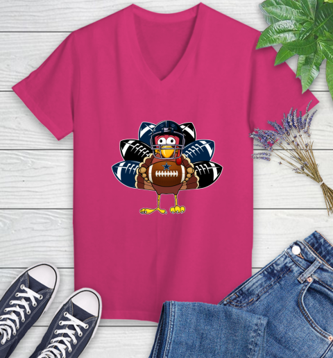 Dallas Cowboys Turkey Thanksgiving Day Women's V-Neck T-Shirt 9