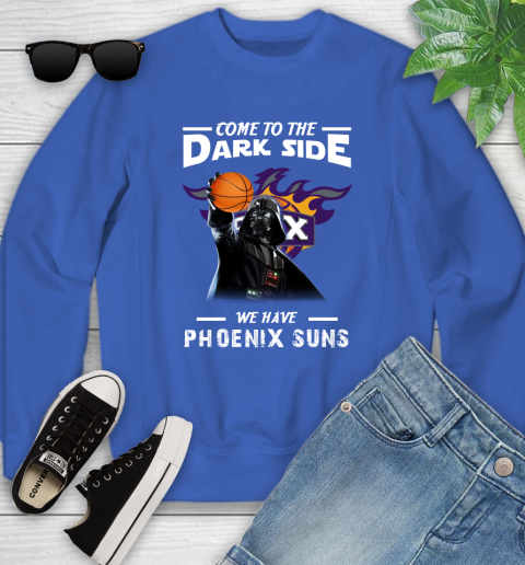NBA Come To The Dark Side We Have Phoenix Suns Star Wars Darth Vader Basketball Youth Sweatshirt 7