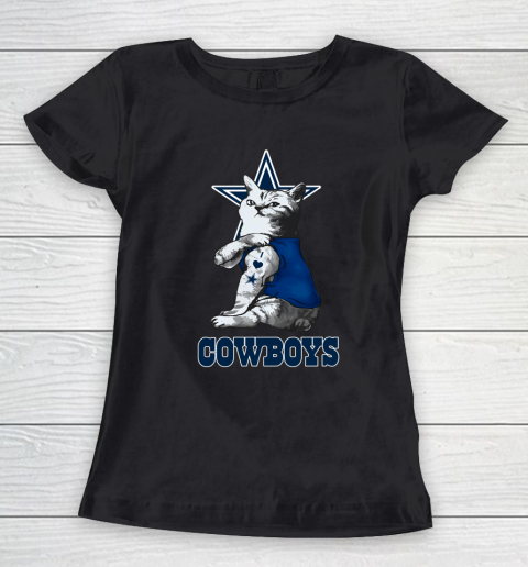 NFL Football My Cat Loves Dallas Cowboys Women's T-Shirt