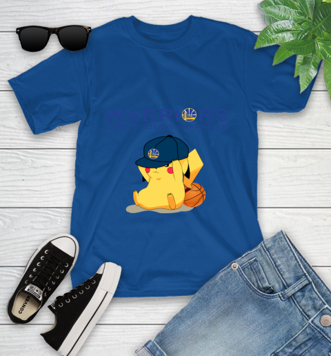 NBA Pikachu Basketball Sports Golden State Warriors Youth T-Shirt 9