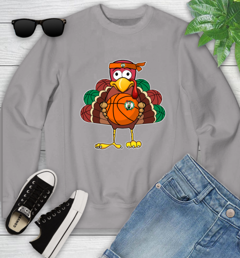 Boston Celtics Turkey thanksgiving day Youth Sweatshirt 4