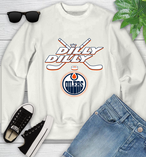 NHL Edmonton Oilers Dilly Dilly Hockey Sports Youth Sweatshirt
