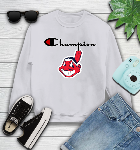 MLB Baseball Cleveland Indians Champion Shirt Youth Sweatshirt 2