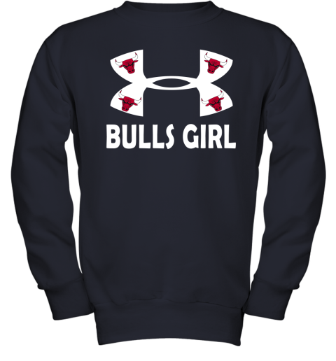 NBA Chicago Bulls Girl Under Armour Basketball Sports 0EZXGuBjCRS youth sweatshirt 47 95 151514 front navy