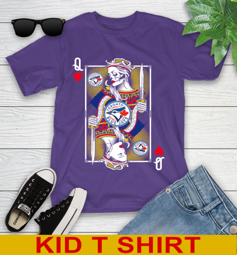 MLB Baseball Toronto Blue Jays The Queen Of Hearts Card Shirt Youth T-Shirt 3