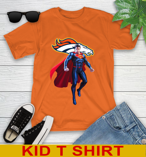NFL Superman DC Sports Football Denver Broncos Youth T-Shirt 7