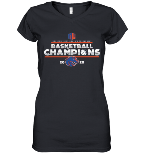 Mountain West Women'S Tournament Basketball Champions 2020 Denver Broncos Team Women's V-Neck T-Shirt