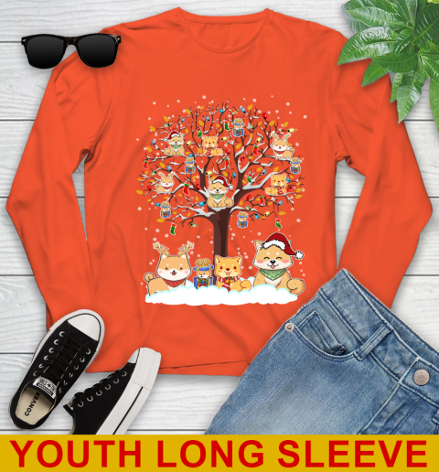 Shiba inu dog pet lover light christmas tree shirt 119