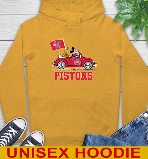 NBA Basketball Detroit Pistons Pluto Mickey Driving Disney Shirt Hoodie 3