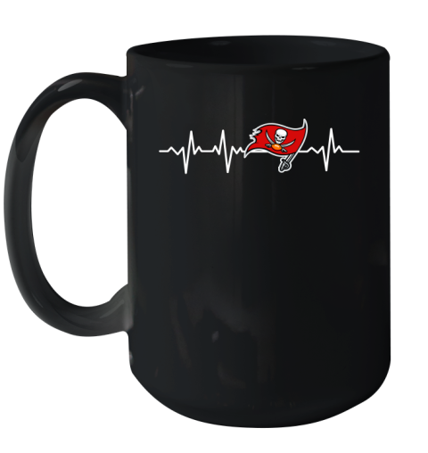 Tampa Bay Buccaneers NFL Football Heart Beat Shirt Ceramic Mug 15oz