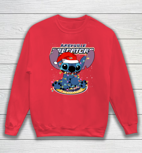 Nashville Predators NHL Hockey noel stitch Christmas Sweatshirt 6