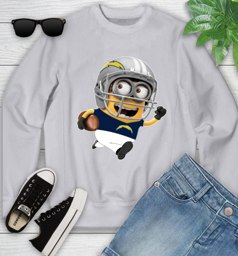 NFL San Diego Chargers Minions Disney Football Sports Youth Sweatshirt 4
