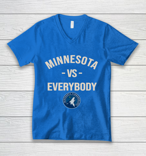 Minnesota Timberwolves Vs Everybody V-Neck T-Shirt 5