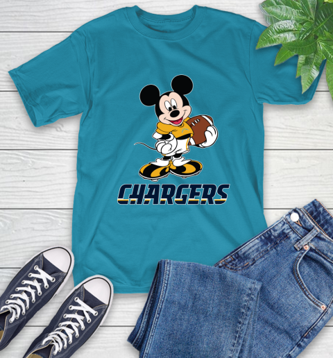 NFL Football Los Angeles Chargers Cheerful Mickey Mouse Shirt T-Shirt - Image 10