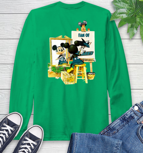 NHL Hockey San Jose Sharks Mickey Drawing Shirt 62