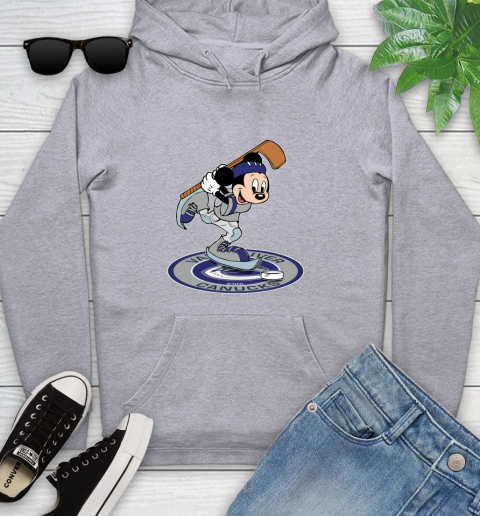 NHL Hockey Vancouver Canucks Cheerful Mickey Disney Shirt Youth Hoodie 6