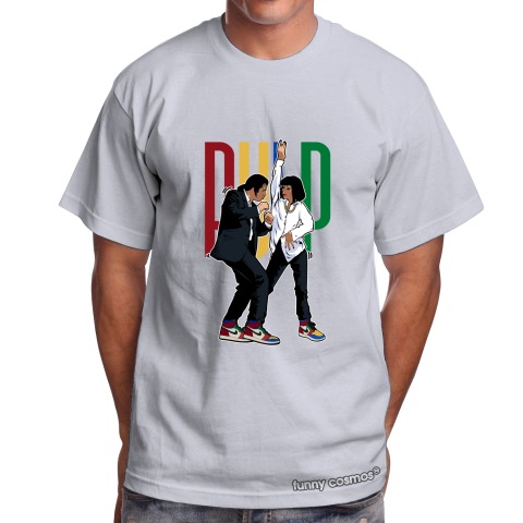 Air Jordan 1 Fearless Blue the Great Matching Sneaker Tshirt Pulp Fiction Dance Red and White Jordan Tshirt