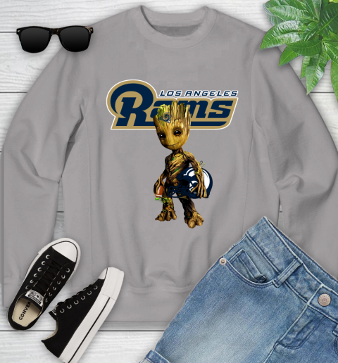 Los Angeles Rams NFL Football Groot Marvel Guardians Of The Galaxy Youth Sweatshirt 4