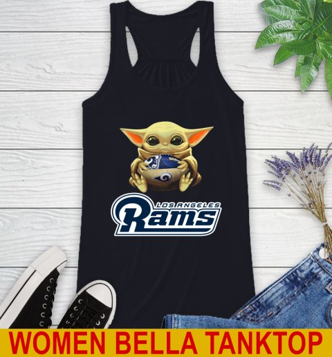 NFL Football Los Angeles Rams Baby Yoda Star Wars Shirt Racerback Tank 10