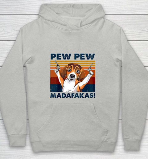 Vintage Beagle Pew Pew Madafakas Funny Beagle Dog Lover Youth Hoodie