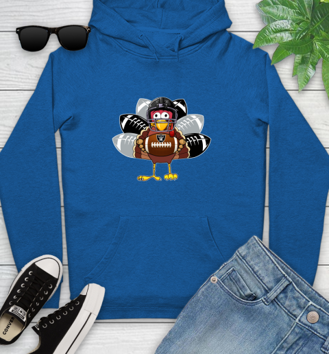 Oakland Raiders Turkey Thanksgiving Day Youth Hoodie 9