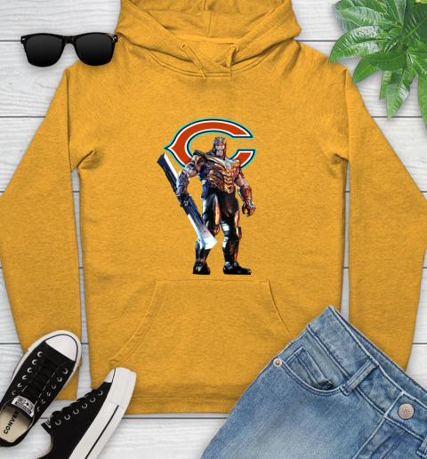 NFL Thanos Gauntlet Avengers Endgame Football Chicago Bears Youth Hoodie 3