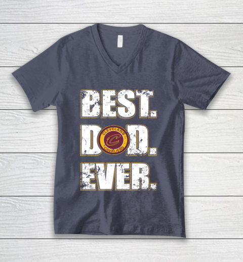 NBA Cleveland Cavaliers Basketball Best Dad Ever Family Shirt V-Neck T-Shirt 7