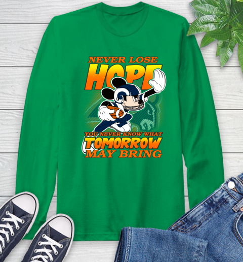 Los Angeles Rams NFL Football Mickey Disney Never Lose Hope Long Sleeve T-Shirt 8