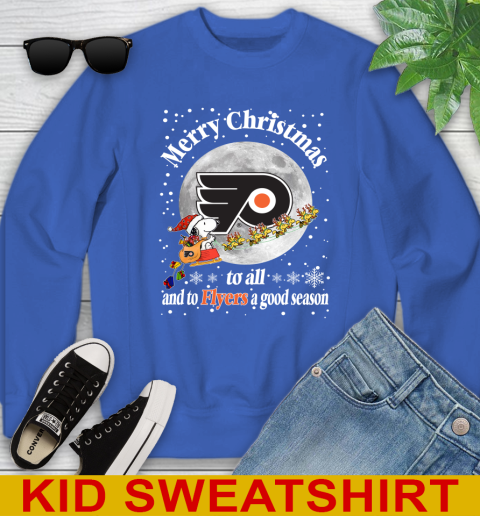 Philadelphia Flyers Merry Christmas To All And To Flyers A Good Season NHL Hockey Sports Youth Sweatshirt 6