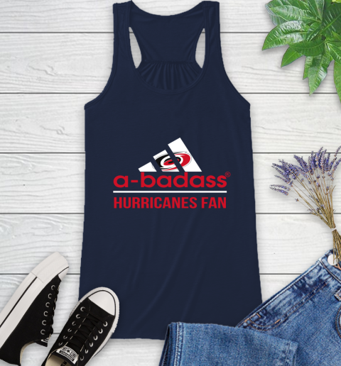 NHL A Badass Carolina Hurricanes Fan Adidas Hockey Sports Racerback Tank 10
