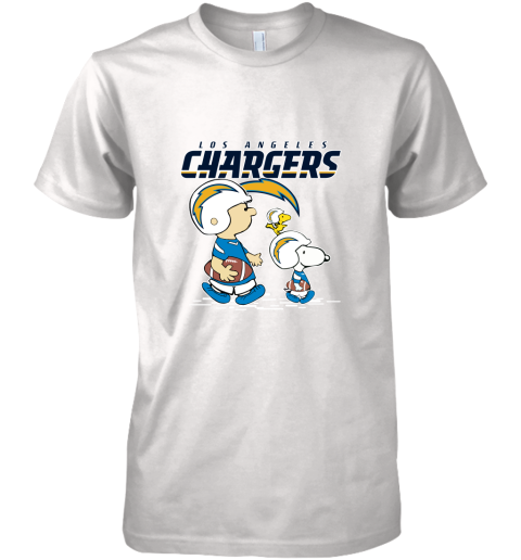 Los Angeles Chargers Let's Play Football Together Snoopy NFL Premium Men's T-Shirt